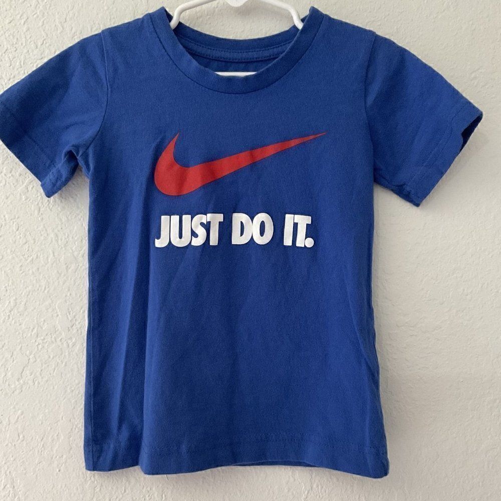 Nike Little Boys Swoosh Just Do It Short Sleeves T-Shirt 4T
